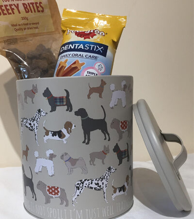 ‘My Dog is Not Spoilt I’m Just Well’ Training Dog Treat Tin